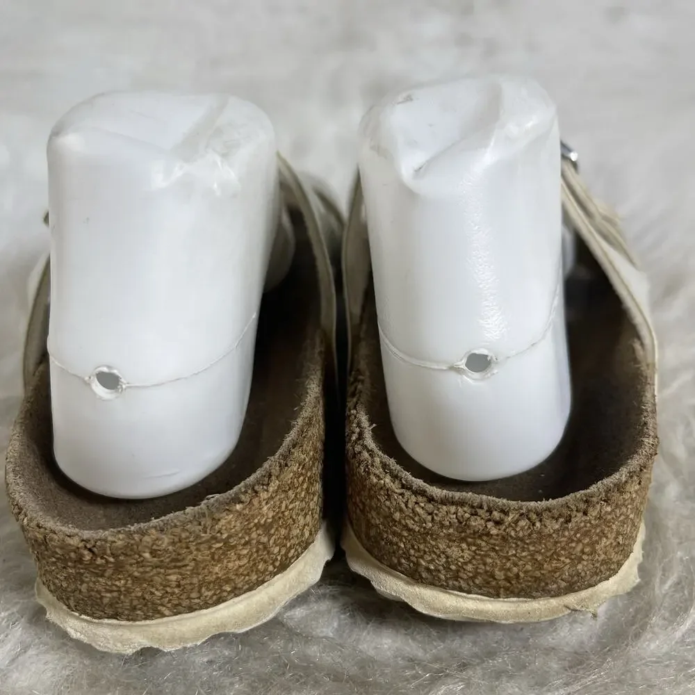 Birkenstock Florida 3 Strap White Sandals Womens EU 40 US 9 Buckle